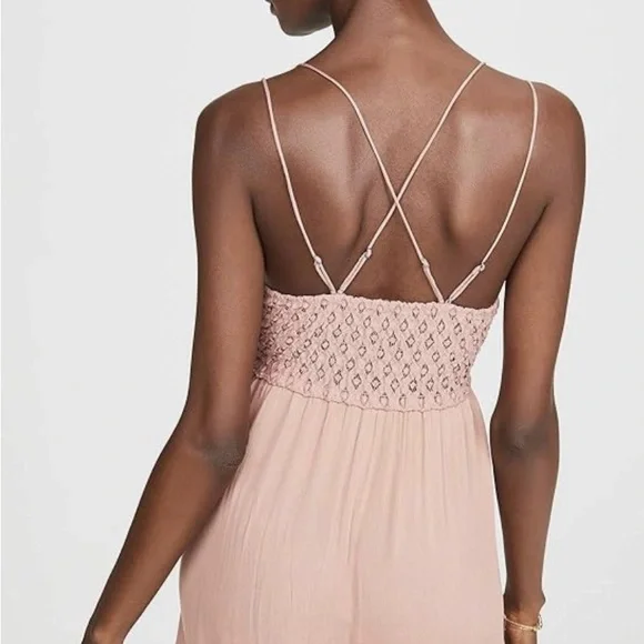 Free People/women’s pink rose Adella slip dress size XS - Picture 4 of 11